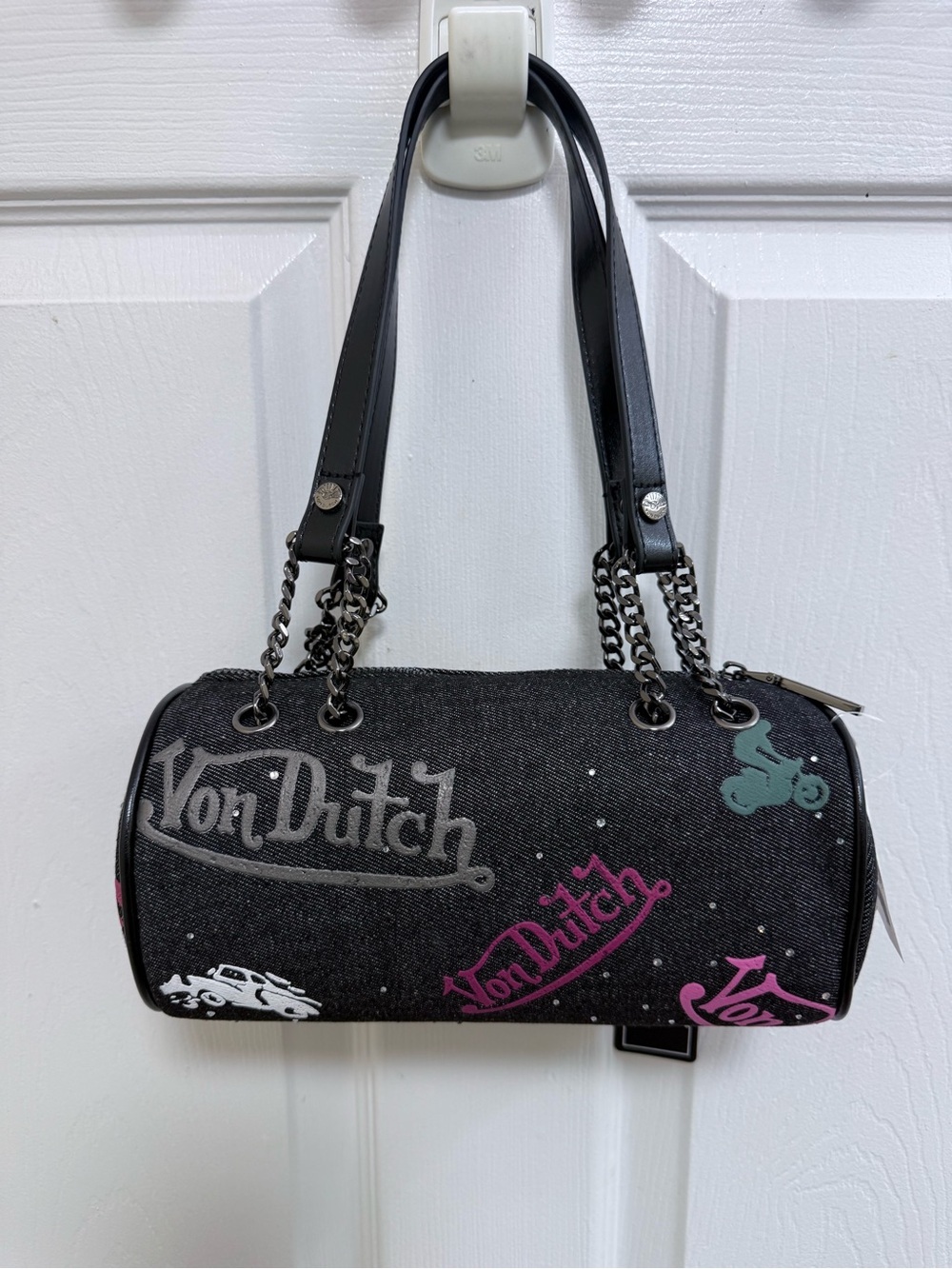NWT Von Dutch Barrel Bag in Dark Denim MSRP $149 - Picture 4 of 5